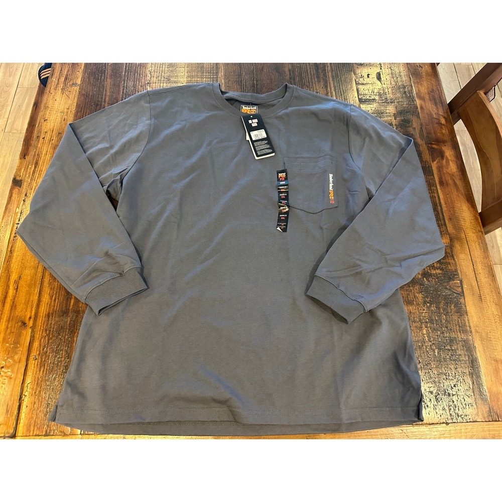 Timberland PRO Men 3XL FR Flame Resistant Pocket T-Shirt Charcoal TB1A23PF003